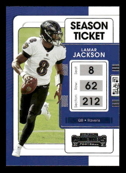 2021 Panini Contenders #7 Lamar Jackson Baltimore Ravens
