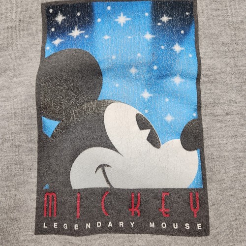 Vintage Mickey Legendary Mouse Sweatshirt Grey XL The Disney Store - Picture 2 of 5