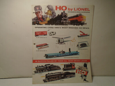 1960 VINTAGE LIONEL HO SCALE TRAIN 12 PAGE CATALOG NEAR MINT