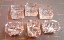 Antique  6 Glass Open Salt Cellar Dips