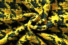 HONEY GOLD & BLACK BOLD DOG TOOTH BOILED WOOL & CASHMERE KNIT MADE IN ITALY D267