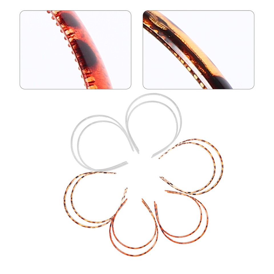 12 Pcs Plastic Headband Embellished Headbands Teeth Comb Miss Woman eBay