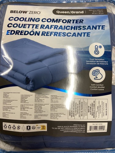 Allied Home Down Below Zero Cooling Comforter, Queen 1727310 Blue 90"X90"