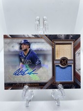 AUSTIN MEADOWS 2022 TOPPS MUSEUM COLLECTION SWATCHES DUAL RELIC AUTO 09/50 RAYS