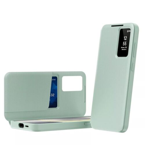 Für Samsung Galaxy S25 Ultra S24 S23 Smart Leder Tasche Window View Flip Cover - Bild 13 von 14