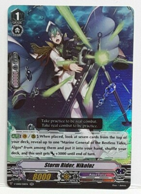 Bushiroad Cardfight Vanguard Storm Reiter, Nikoloz V-EB08/018EN RR (Aqua Force)
