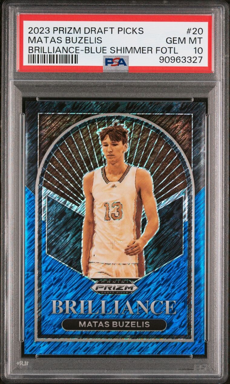 2023 Prizm Draft Picks Matas Buzelis Blue Shimmer  11/19 PSA 10 RC POP 1!!🔥🔥