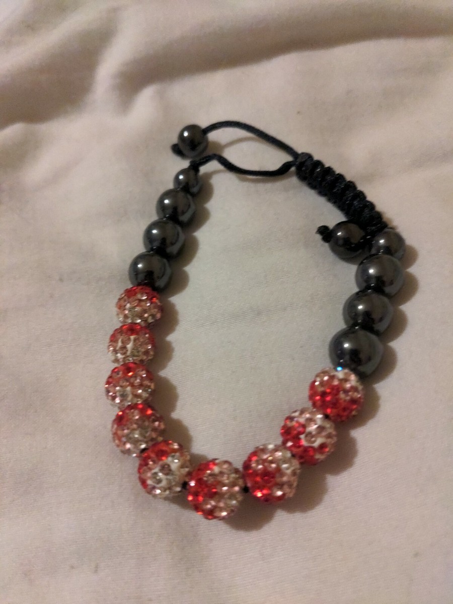 Women's sparkly colour beaded bracelet, costume