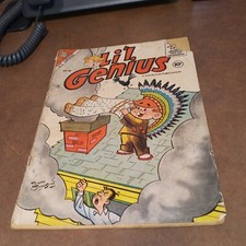 Charlton LI'L GENIUS #10 1956 Vintage charlton kids cartoon Comics silver age