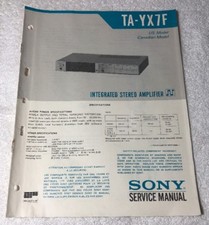 SONY TA-YX7F INTEGRATED STEREO AMPLIFIER ORIGINAL SERVICE MANUAL SCHEMATIC M620