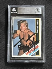 TERRY TAYLOR 1985 WRESTLING ALL STARS SIGNED AUTOGRAPHED CARD BAS AUTHENTIC
