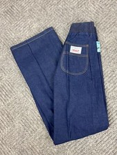 Vintage 70's Levi's Jeans Women s 23x33 Blue White Patch Wide Leg Elastic NOS