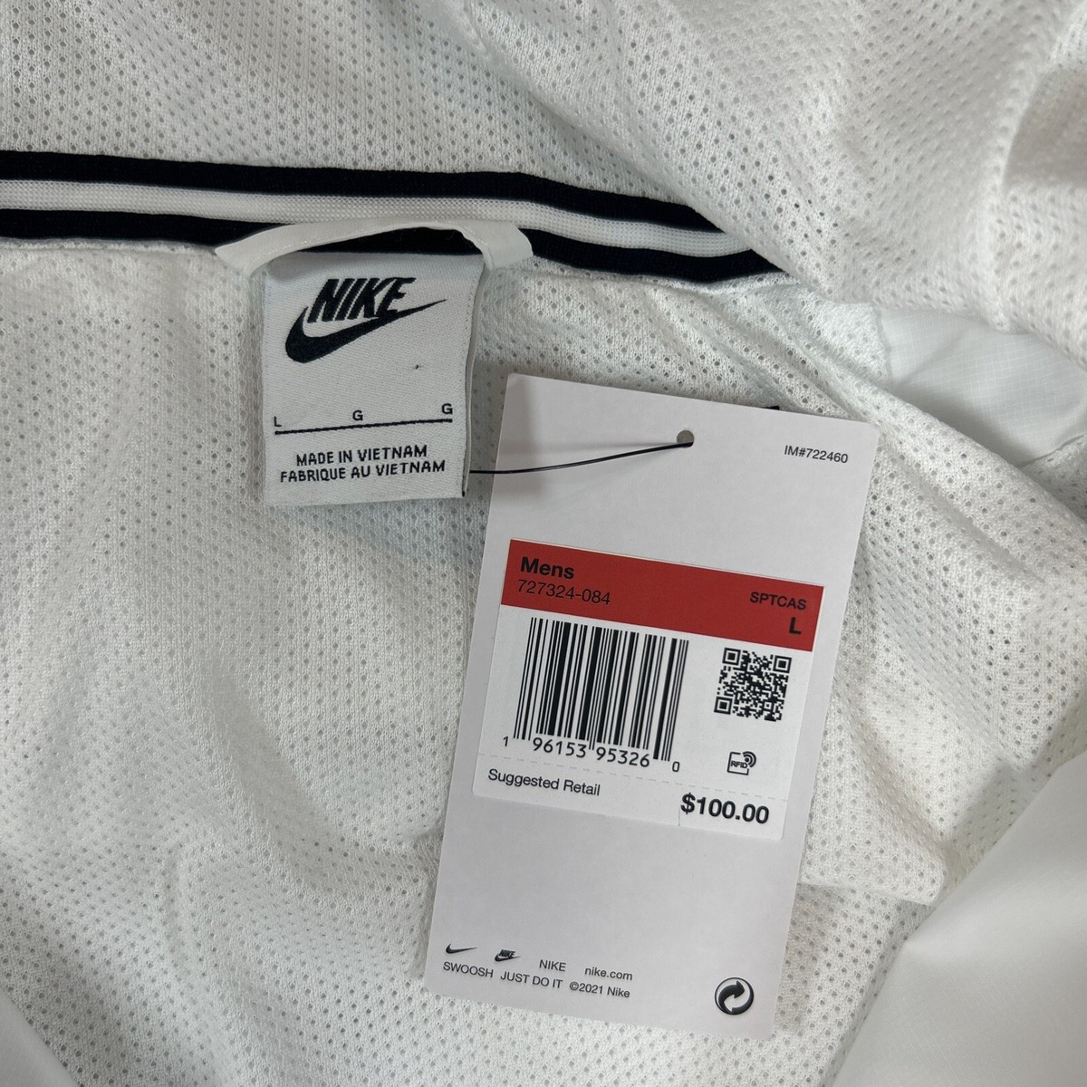 NIKE Sportswear Windrunner Full-Zip Jacket 727324-084 White