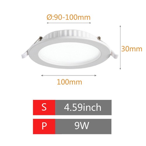 7-24W LED Panel Einbaustrahler Deckenleuchte Einbau Leuchte Rund Spot flach slim - Bild 13 von 17