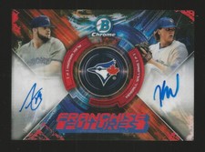 2019 Bowman Chrome Alek Manoah Blue Jays RC Red Refractor Dual Auto Rare Sp 2/5