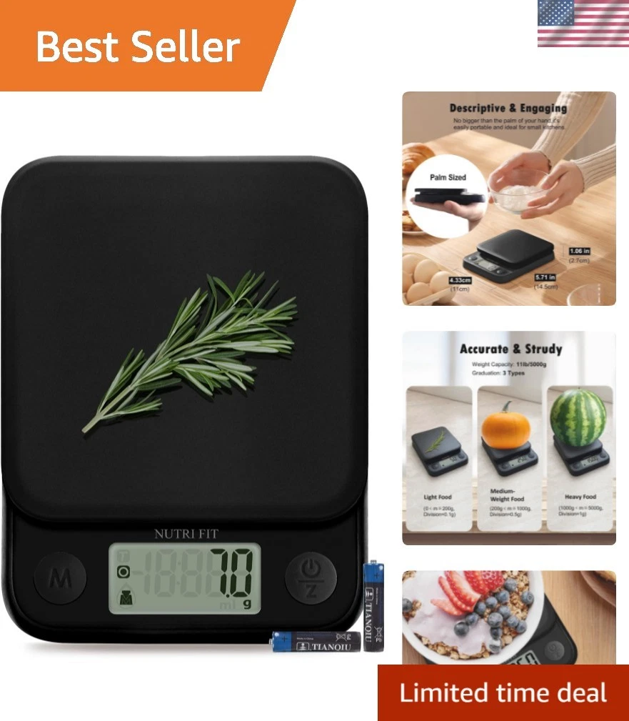 Food Scale Kitchen Scale Weight Grams and Ounces Small Digital Scale for Weig...