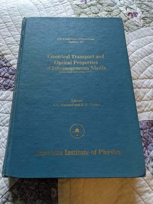 Electrical Transport And Optical Properties of Inhomogeneous Media AIP #40 HC