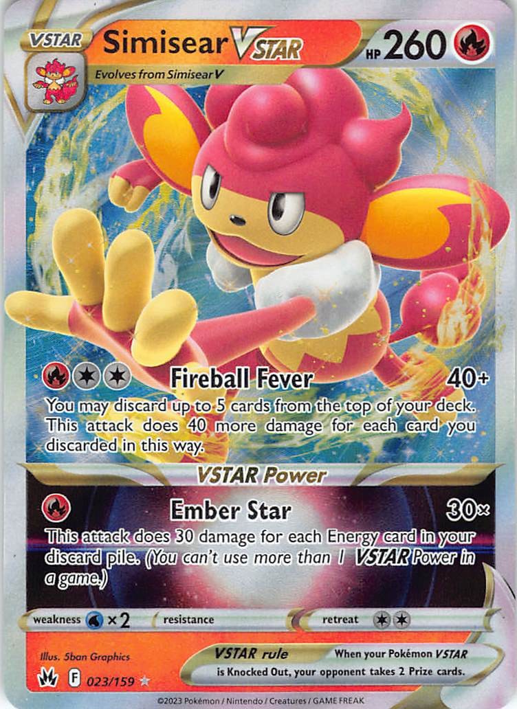 Simisear VSTAR 023/159 SWSH: Crown Zenith Holofoil