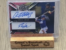 2023 Leaf Exotic Oneil Cruz / Seiya Suzuki Dual Auto 1/1 Pirates, Cubs