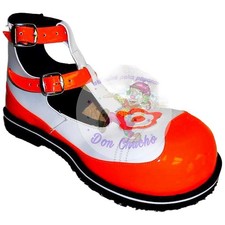 Mexican Professional Red White Clown Shoes Zapato Para Payaso Made In Mexico