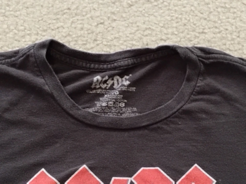 Vintage T-Shirt Hwy To Hell AC/DC Rock Band Picture XL Black Mens Y2K Style - Image 3 of 4