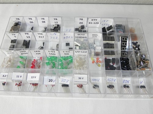 Konvolut elektronischen Bauteile  Transistoren, Mos, Dioden, Z-Dioden, Led, usw. - Bild 4 von 5