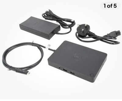 Dell WD15 K17A USB Typ-C HDMI DP Dockingstation Port Replikator mit 180W Netzteil.