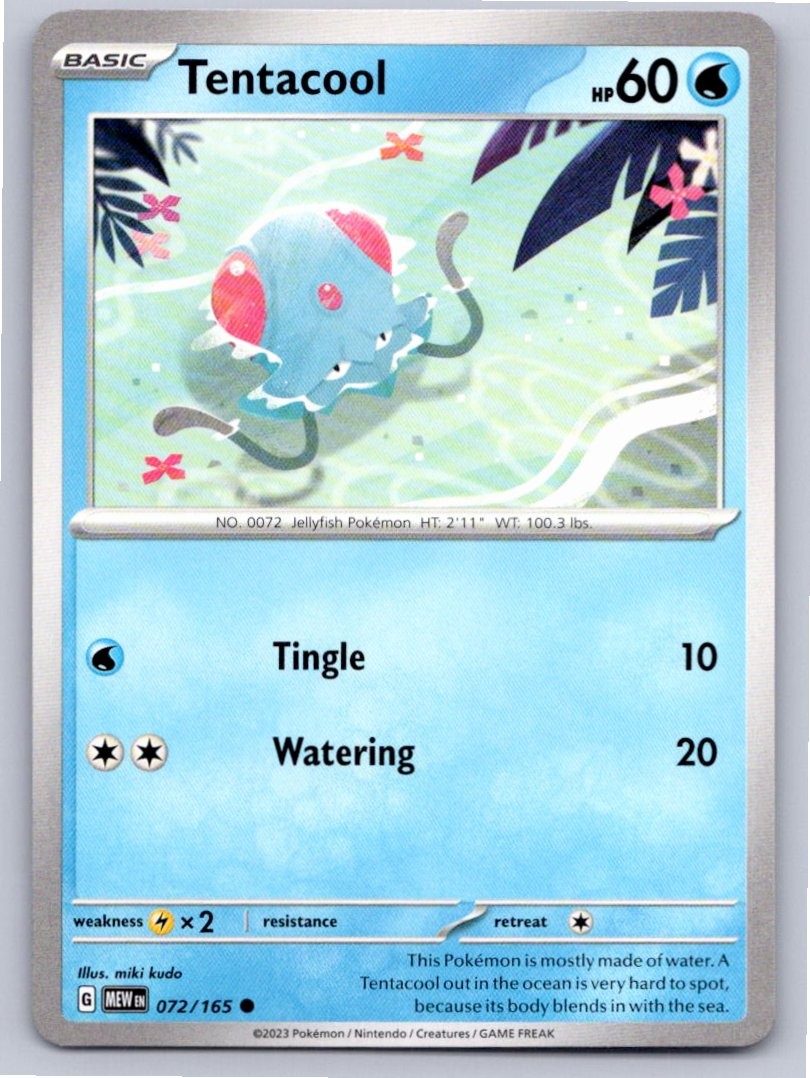 2023 POKEMON TENTACOOL 151 072/165 C NM A67940 FREE S&H