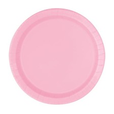 Lovely Pink Round Paper Plates 22cm - Pack of 16