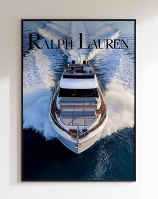 Vintage Fashion Magazine Poster - Retro Ralph Lauren Luxury Fashion Art Decor