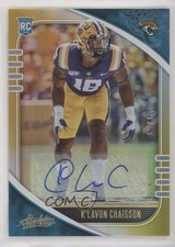 2020 Absolute Rookie Signatures Gold Spectrum 10/10 K'Lavon Chaisson Auto 9f5