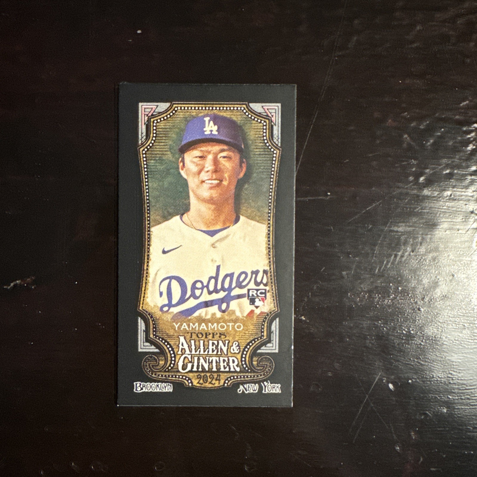 2024 Topps Allen & Ginter - Yoshinobu Yamamoto #201 Mini Black Border (RC) #ML