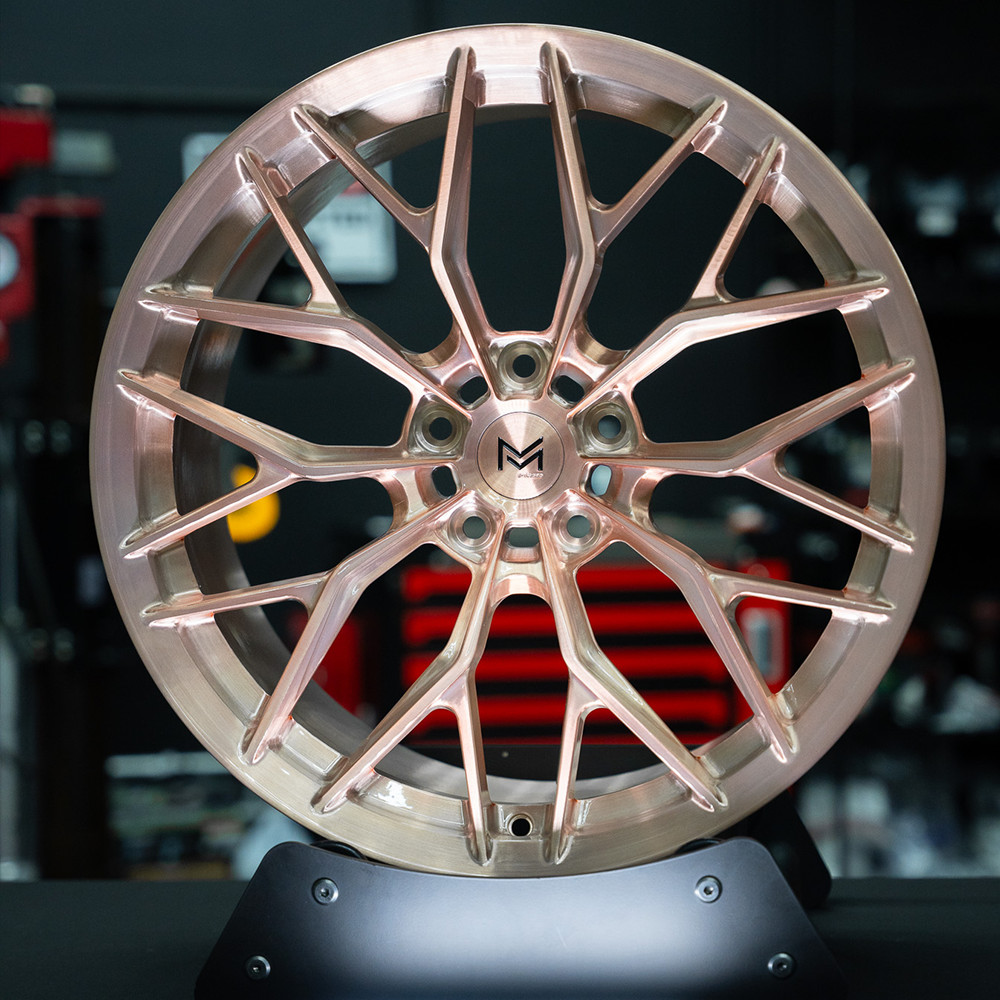 20" 21" Modern Muscle M20R Venom Forged Wheels Rose Gold Brushed for Audi R8