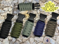 20 22mm Most Watches Solid Colors Adjustable Survival Paracord Watch Strap