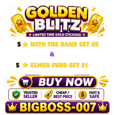   Monopoly Go Golden Blitz Stickers-5 With th...
