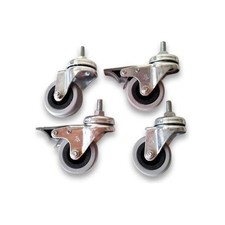 Gamma Rollen Set F&uuml;r Standard Standfu&szlig; Tennis silber