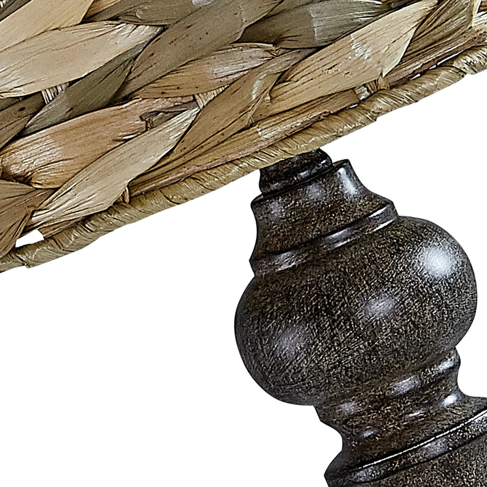 Juego de 2 lámparas de mesa de granja de 26" para sala de estar, lámpara de noche de resina rústica... Foto 3 de 4