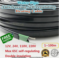 Heating Cable Water Pipe Anti-freeze Frost Protection Self Regulating 12-220V