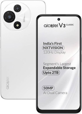 Alcatel V3 Classic 5G (White , 128 GB 6GB ) Dimensity 6300 NFC Global Version.