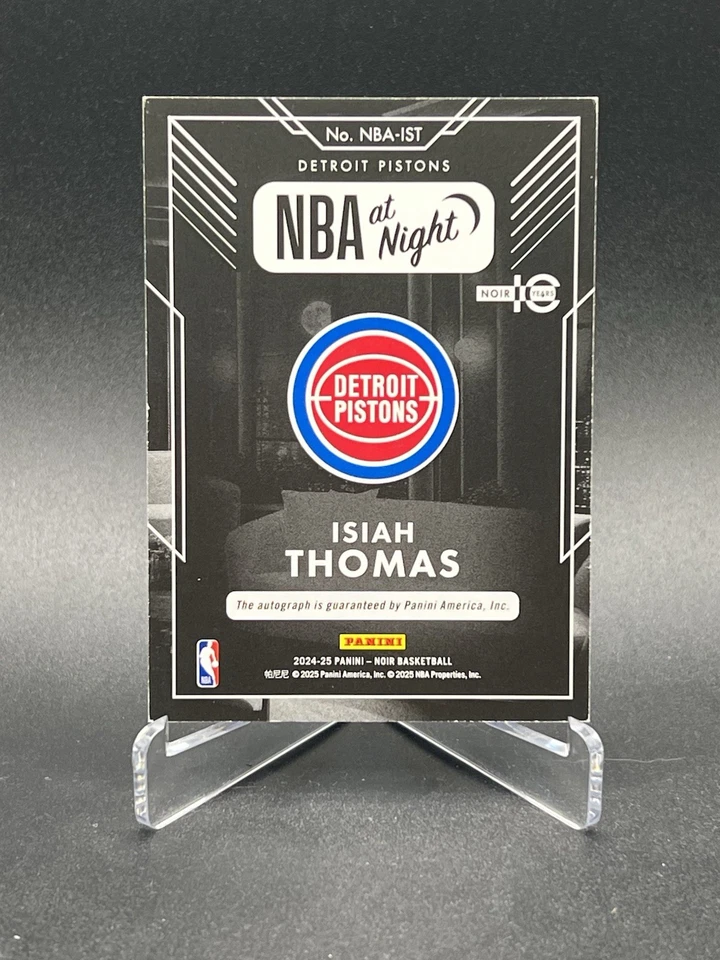 Autógrafo nocturno Panini Noir Isaiah Thomas NBA 2024/25 Foto 2 de 2
