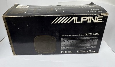 Alpine SPE-1020 Coaxial Car Speakers w/Box/grills, One Owner, Barely Used 4 pair