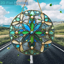 Bohemian Floral Acrylic Suncatcher Geometric Design Hanging Window Decoration