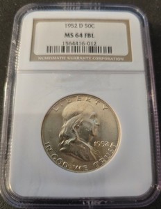 1952 D Franklin 50c NGC Certified MS64 FBL