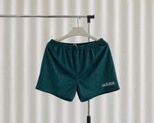 Adidas vintage 1980s Green shorts Hose soccer made in UK Size:34 Streetwear RARE