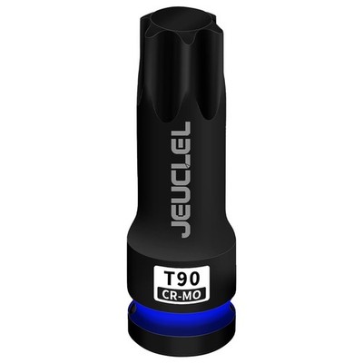 T90 Torx Bit Socket, 1/2'' Drive Torx Star 6 Point Impact Bit Socket, 3-Inch, ...