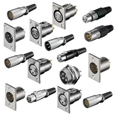 XLR 3 4 5 pol Stecker Buchse Audio Mikrofon K...
