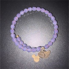 Disney Mickey Mouse Purple Beaded Stretch Bra...