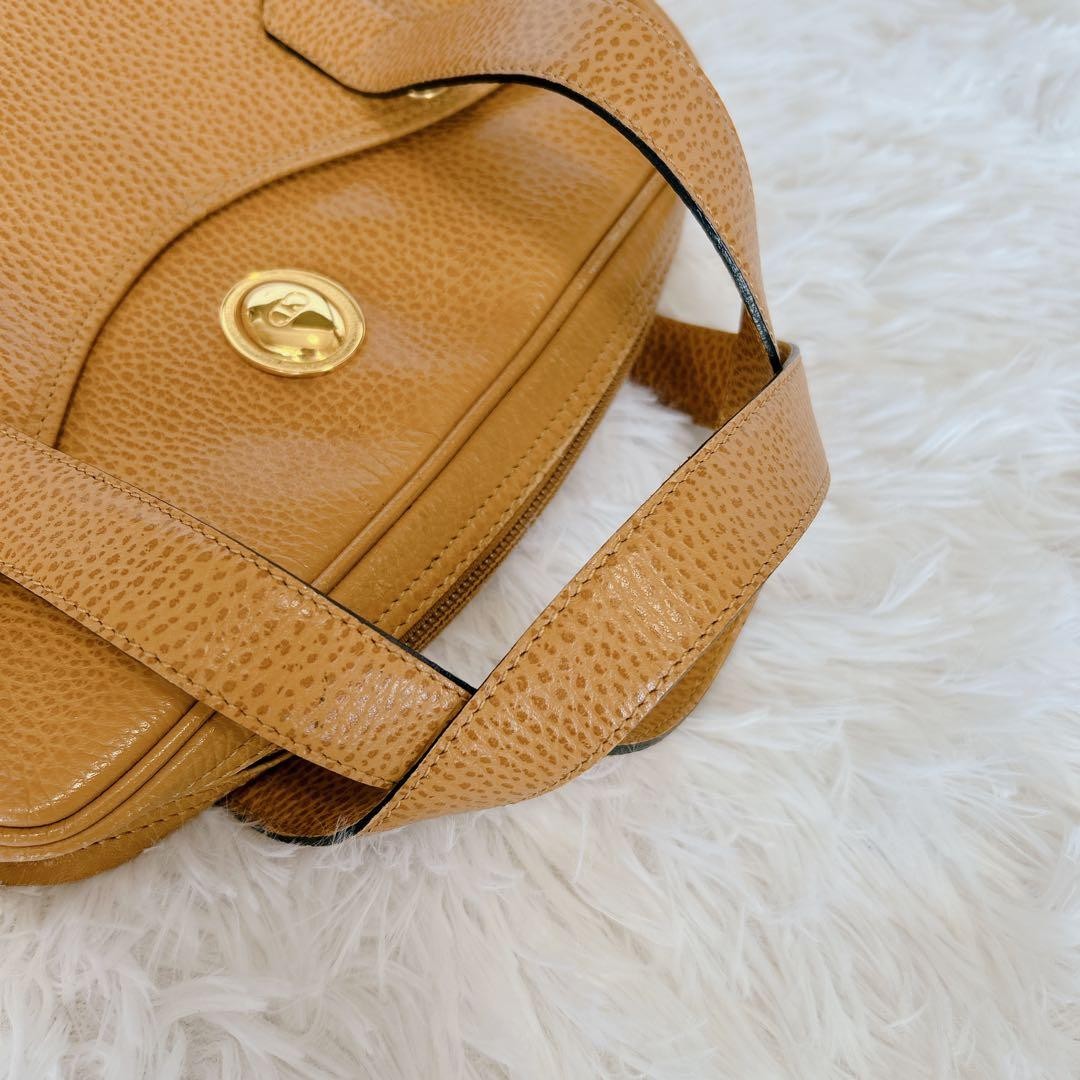 Dior Christian Dior Leather 2Way Shoulder Bag Camel Metal Fittings Used thumbnail 13