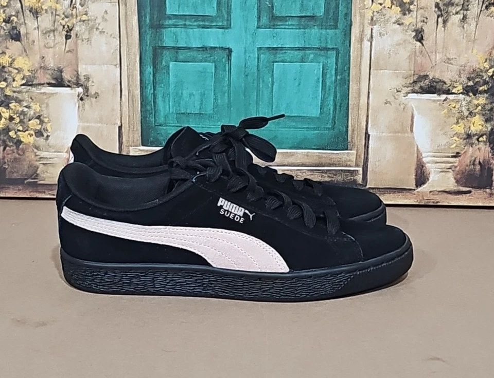 Zapatillas deportivas Puma de gamuza para mujer negras/rosas con cordones talla 9 de EE. UU. Foto 3 de 4