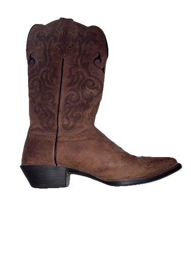 Justin Damen Cowboy Leder Stiefel L2559 Mustang Western Stampede Braun Größe 8B - Bild 2 von 14